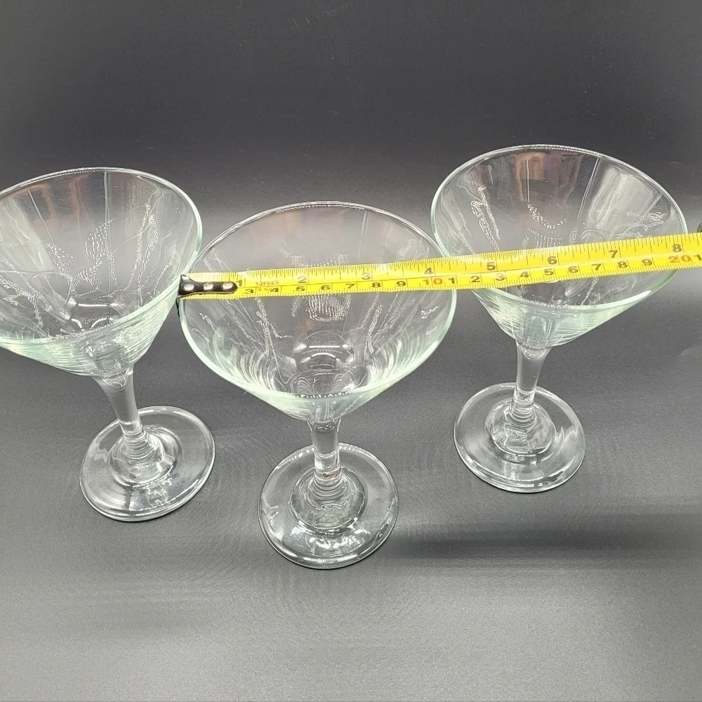 Martini Glasses Modern Set of 3​​​